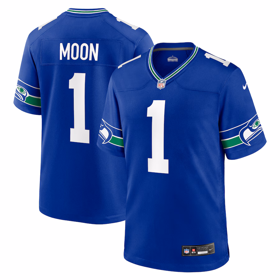 Men's Seattle Seahawks Warren Moon Nike Royal Retired Player Alternate Game Jersey - Jersey