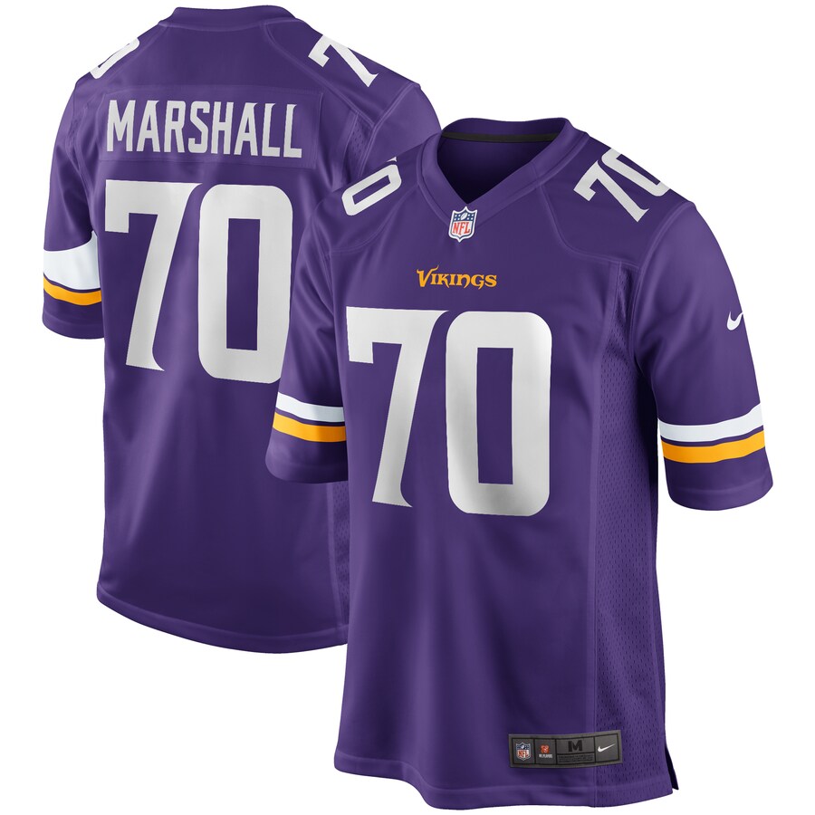 Men's Minnesota Vikings Jim Marshall Nike Purple Game Retired Player Jersey - Jersey