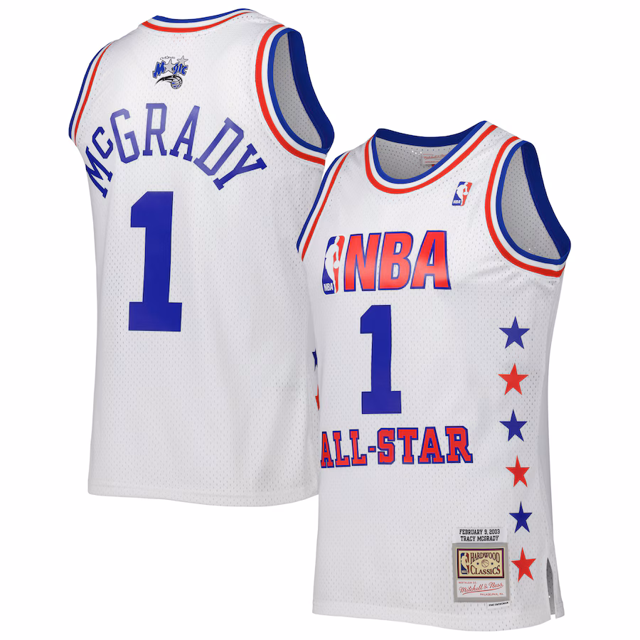 Men's Eastern Conference Tracy McGrady Mitchell & Ness White 2003 All Star Game Swingman Jersey - Jersey