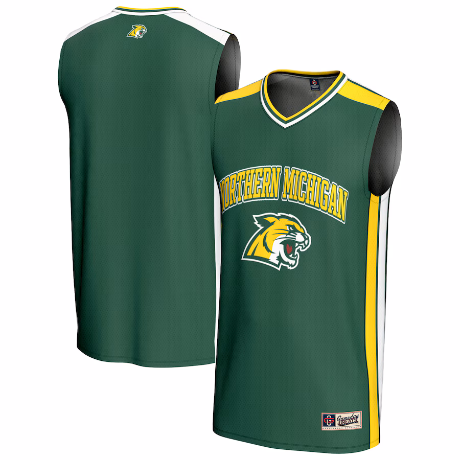 Youth GameDay Greats  Green Northern Michigan Wildcats Basketball Jersey - Jersey