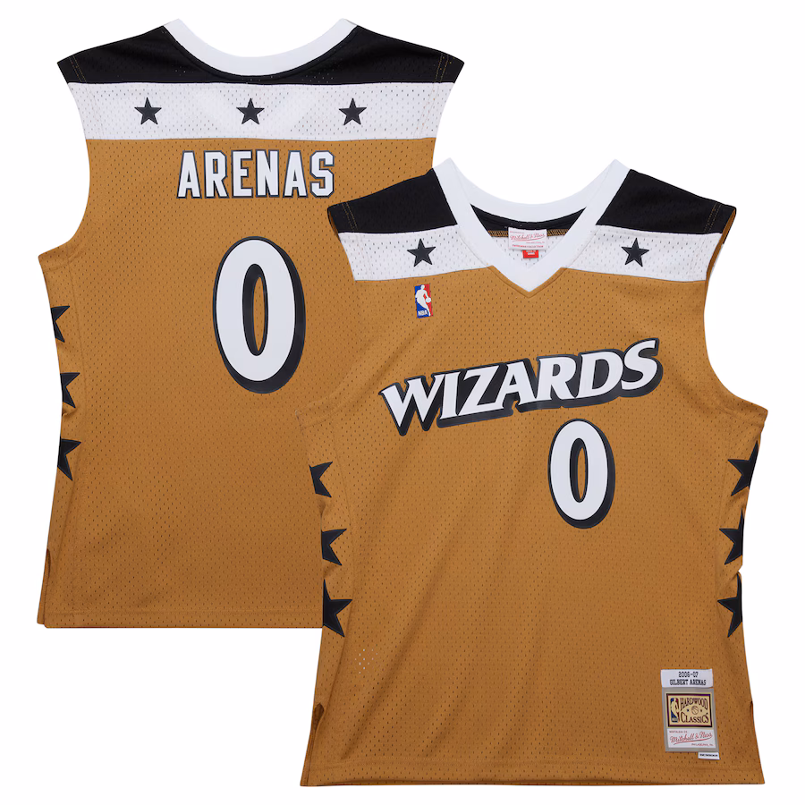Men's Washington Wizards Gilbert Arenas Mitchell & Ness Gold 2006/07 Hardwood Classics Swingman Jersey - Jersey