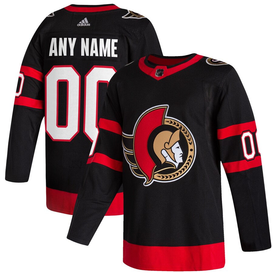 Men's Ottawa Senators adidas Black 2020/21 Home Authentic Custom Jersey - Jersey