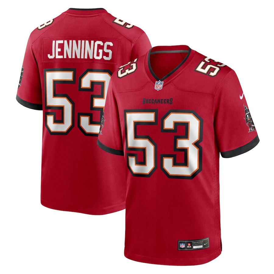 Men's Tampa Bay Buccaneers Deion Jennings Nike Red Team Game Jersey - Jersey