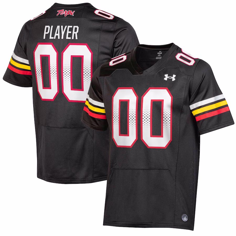 Maryland Terrapins Under Armour Pick-A-Player NIL Replica Football Jersey - Black - Jersey