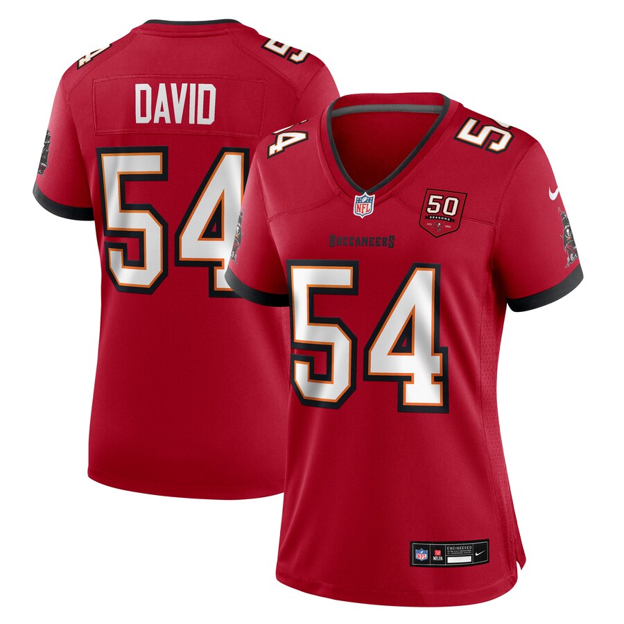 Women's Tampa Bay Buccaneers Lavonte David Nike Red 50th Anniversary Game Jersey - Jersey