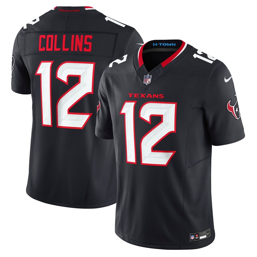 Men's Houston Texans Nico Collins Nike Navy Team Vapor F.U.S.E. Limited Jersey - Jersey