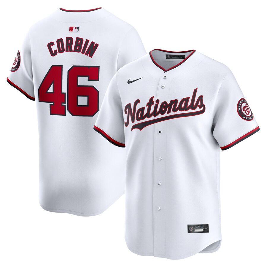 Men's Washington Nationals Patrick Corbin Nike White Home Limited Player Jersey - Jersey