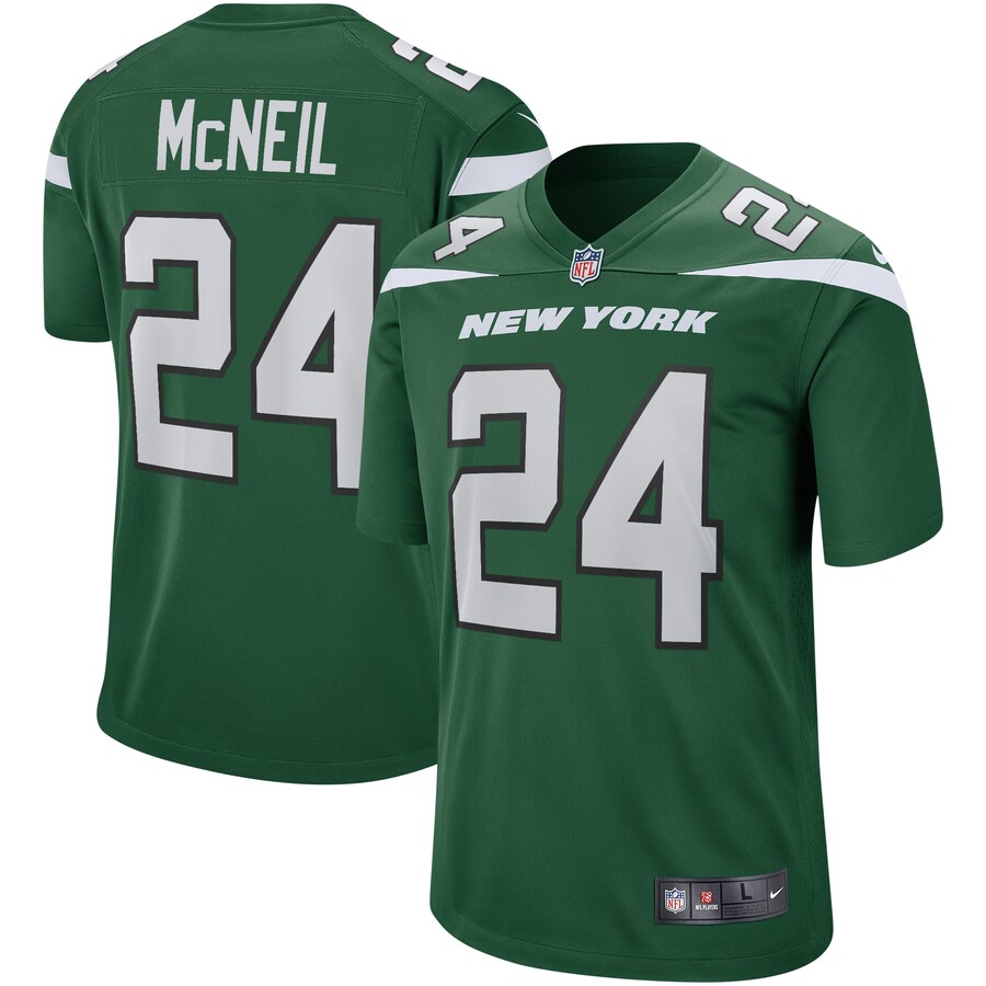 Men's New York Jets Freeman McNeil Nike Gotham Green Game Retired Player Jersey - Jersey