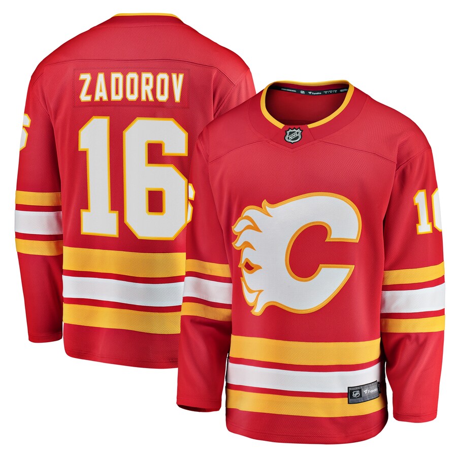 Men's Calgary Flames Nikita Zadorov Fanatics Branded Red Home Breakaway Player Jersey - Jersey