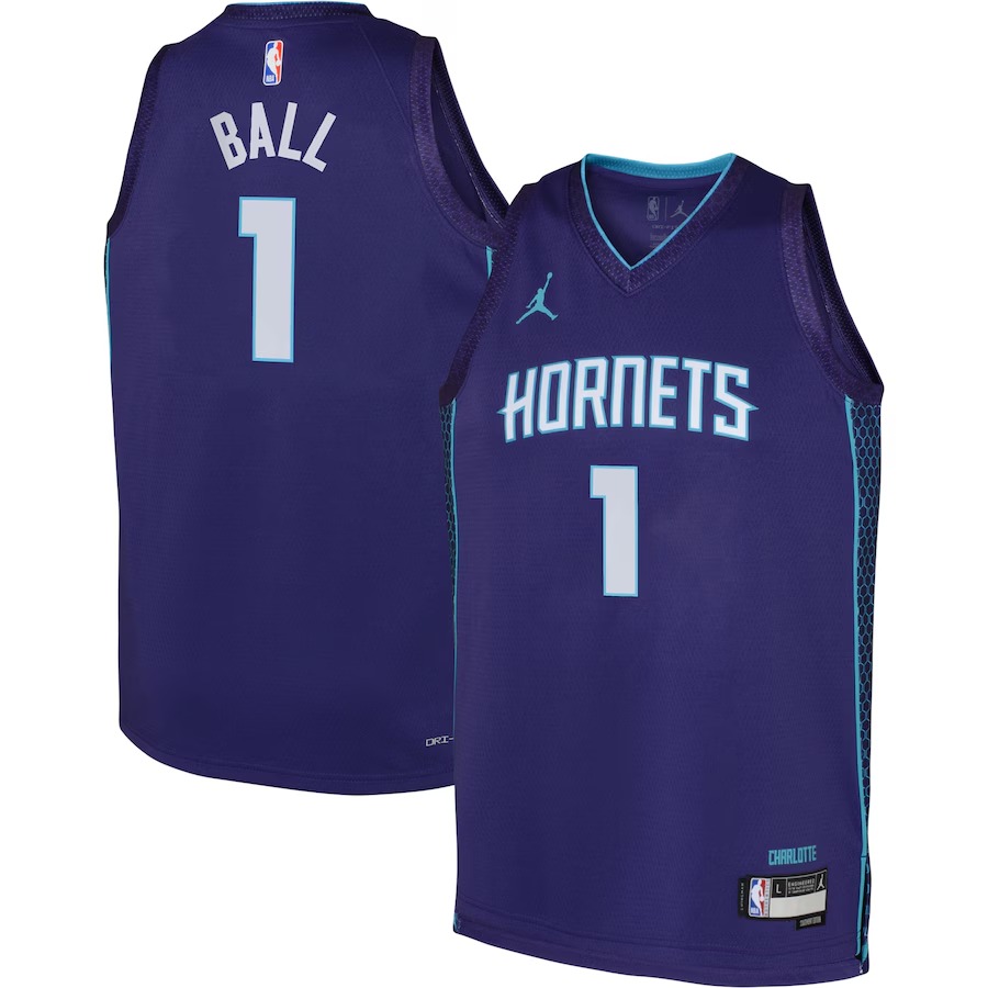 Youth Charlotte Hornets LaMelo Ball Jordan Brand Purple Swingman Jersey - Statement Edition - Jersey