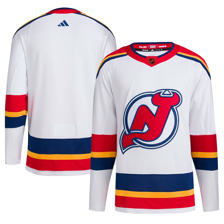 Men's New Jersey Devils adidas White Reverse Retro 2.0 Authentic Blank Jersey - Jersey