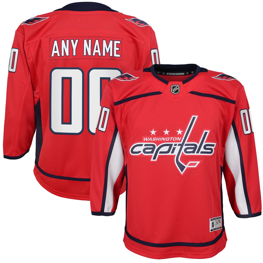 Youth Washington Capitals Red Home Custom Premier Jersey - Jersey