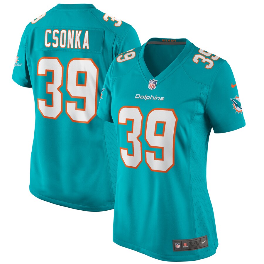 Women's Miami Dolphins Larry Csonka Nike Aqua Game Retired Player Jersey - Jersey