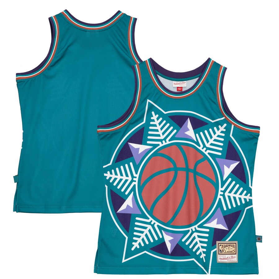 Men's Utah Jazz  Mitchell & Ness Turquoise Hardwood Classics Blown Out Fashion Jersey - Jersey