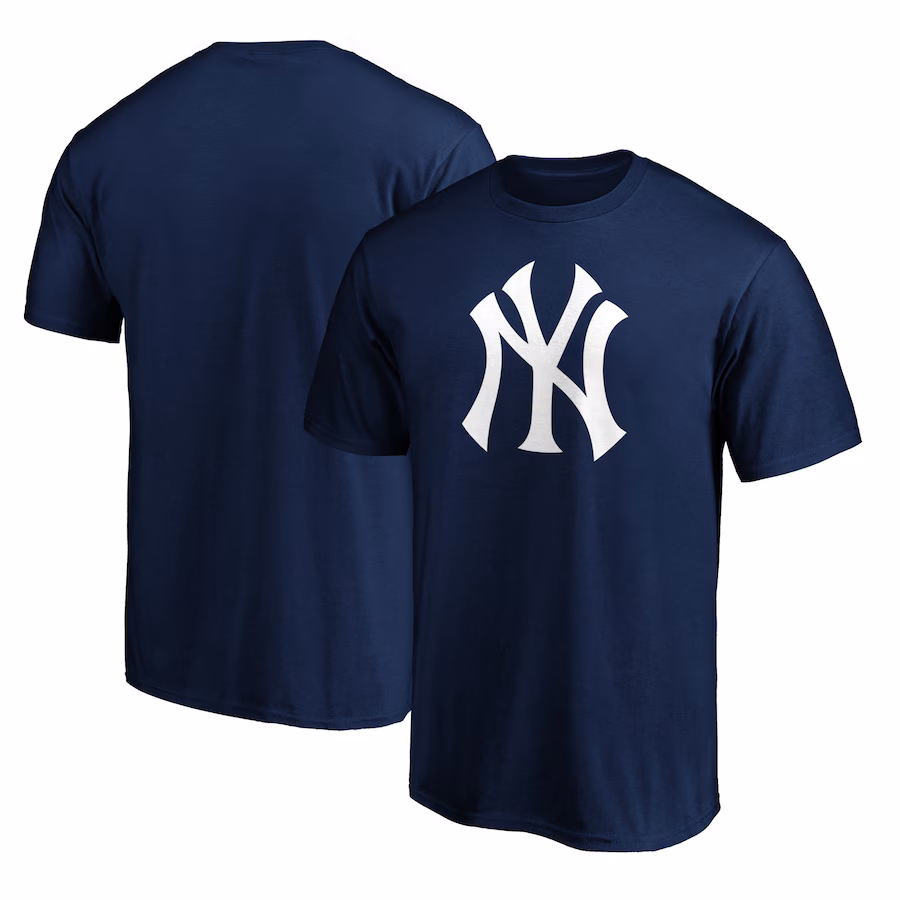 Men's New York Yankees Navy Team Color Primary Logo 2 T-Shirt - Jersey
