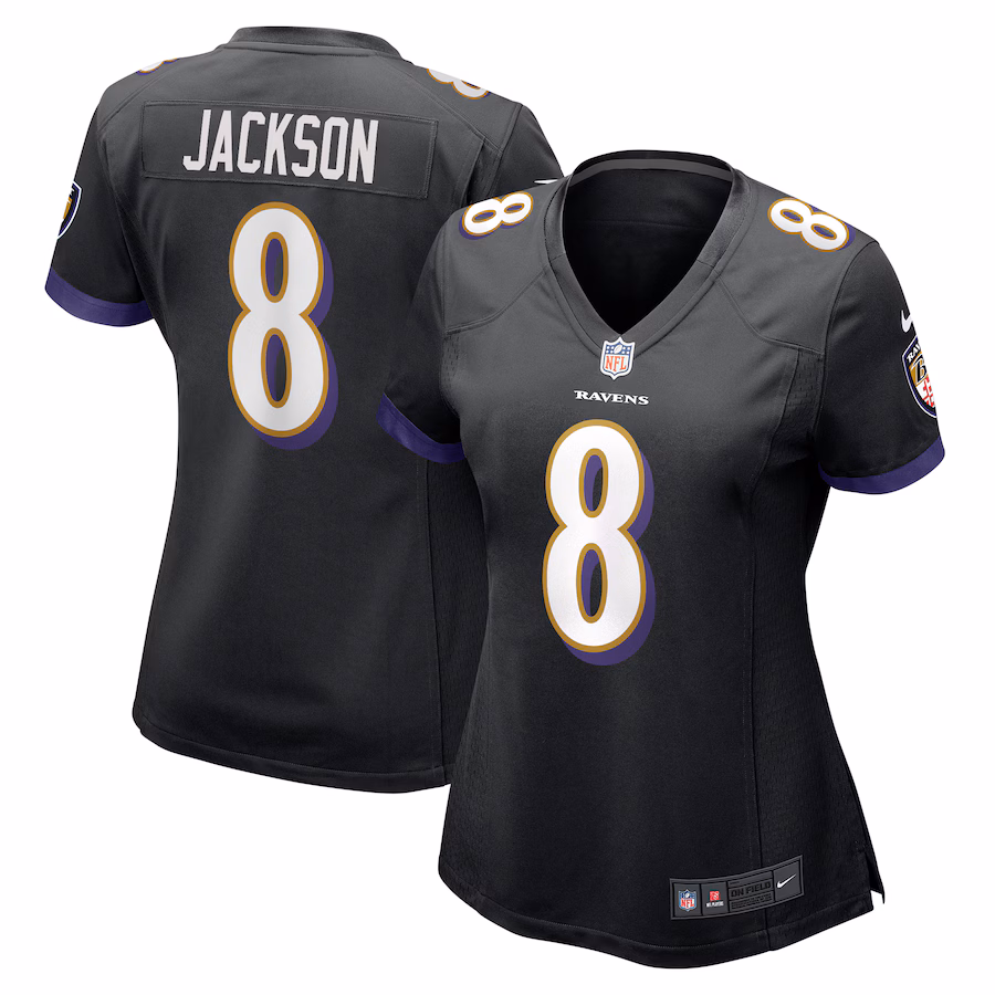Women's Baltimore Ravens Lamar Jackson Nike  Black Alternate Game Jersey - Jersey