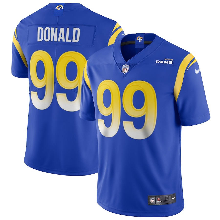 Men's Los Angeles Rams Aaron Donald Nike Royal Vapor Limited Jersey - Jersey
