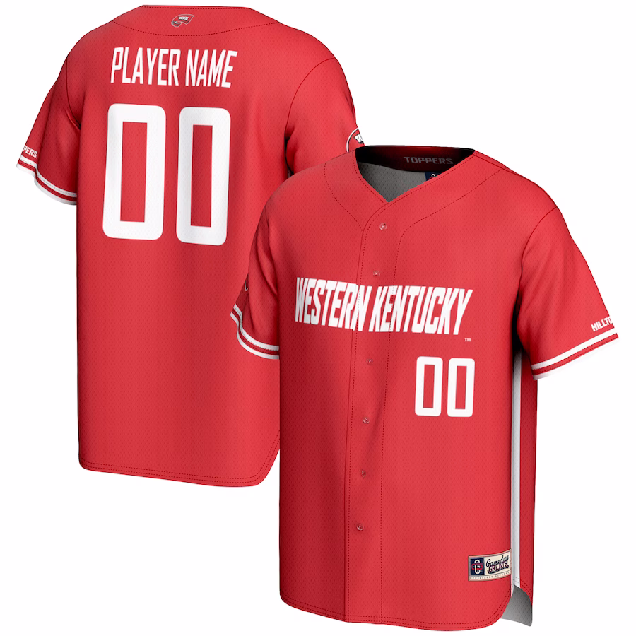 Western Kentucky Hilltoppers GameDay Greats NIL Pick-A-Player Lightweight Baseball Jersey - Red - Jersey