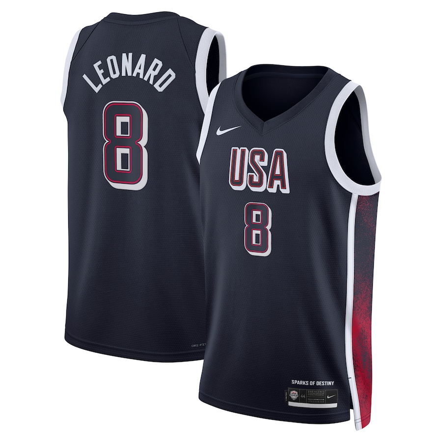 Unisex Men's USA Basketball Kawhi Leonard Nike Navy 2024 Swingman Player Jersey - Jersey