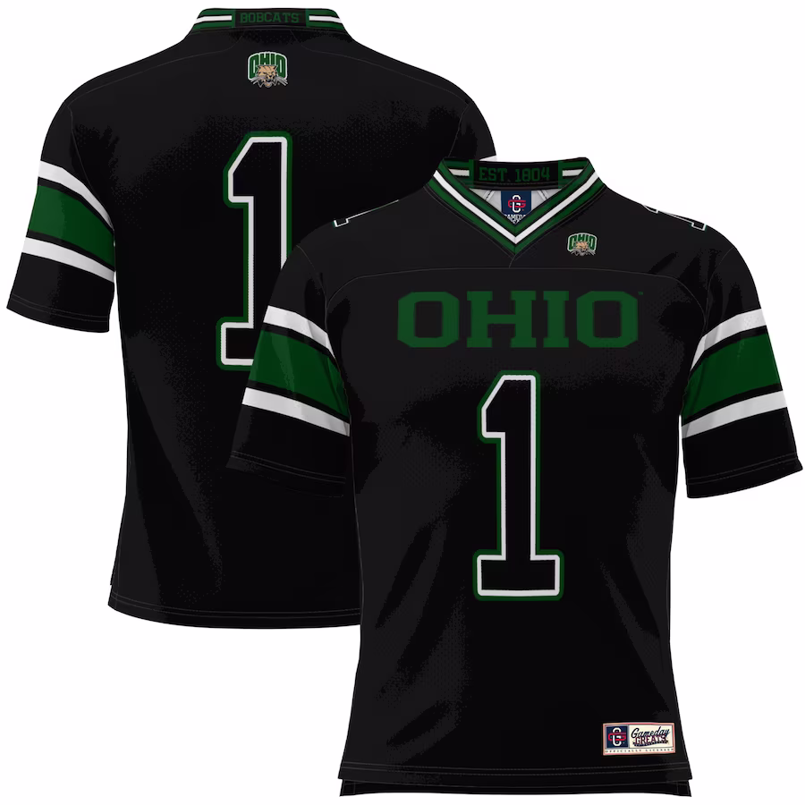 #1 Ohio Bobcats GameDay Greats Football Jersey - Black - Jersey