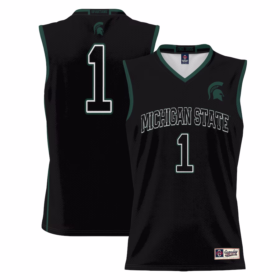 #1 Michigan State Spartans GameDay Greats Youth Lightweight Basketball Jersey - Black - Jersey