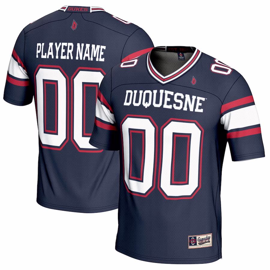 Duquesne Dukes GameDay Greats Youth NIL Pick-A-Player Football Jersey - Blue - Jersey