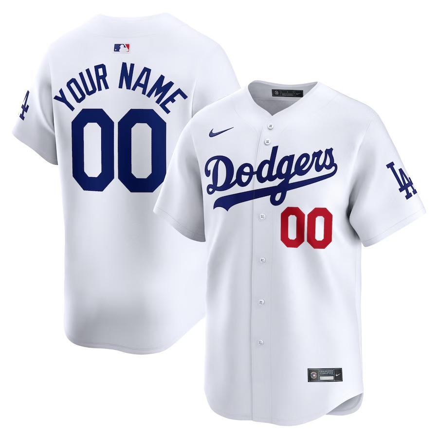 Youth Los Angeles Dodgers Nike White Home Limited Custom Jersey - Jersey