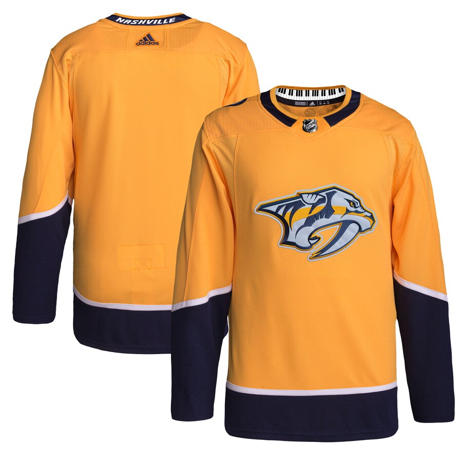Men's Nashville Predators adidas Gold Home Primegreen Authentic Pro Jersey - Jersey