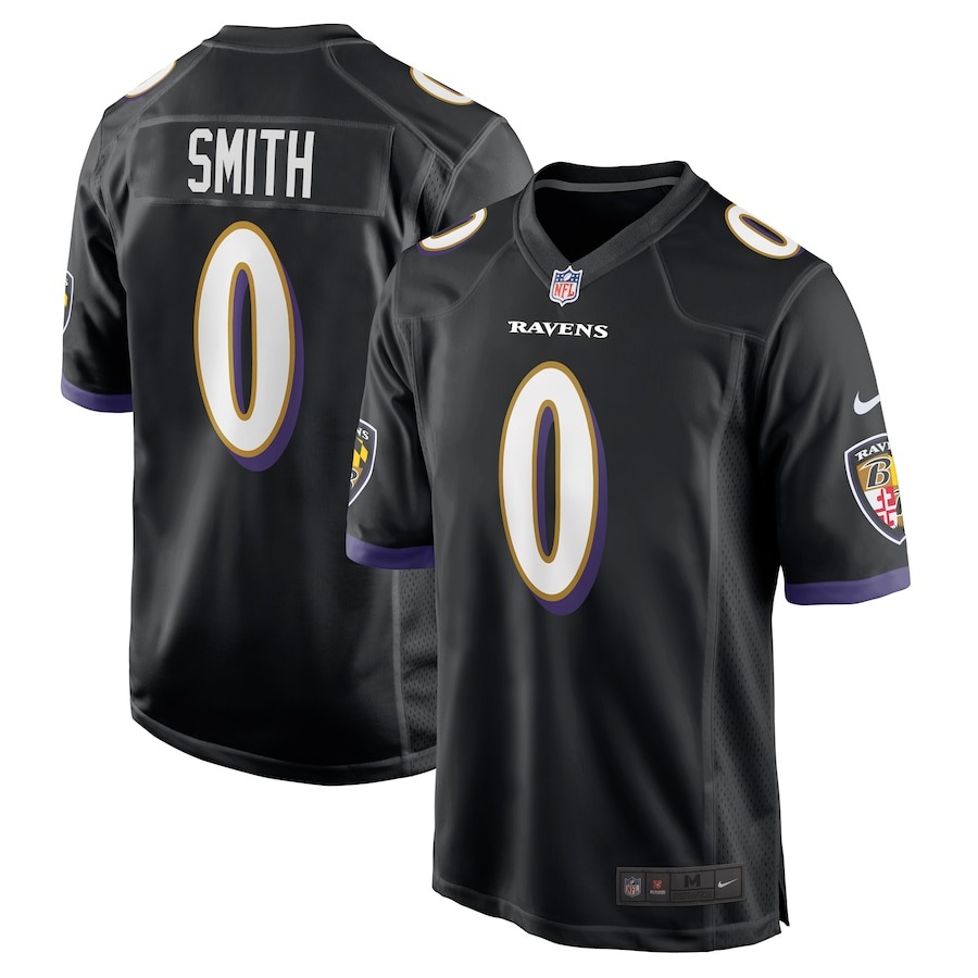 Men's Baltimore Ravens Roquan Smith Nike Black Team Game Jersey - Jersey