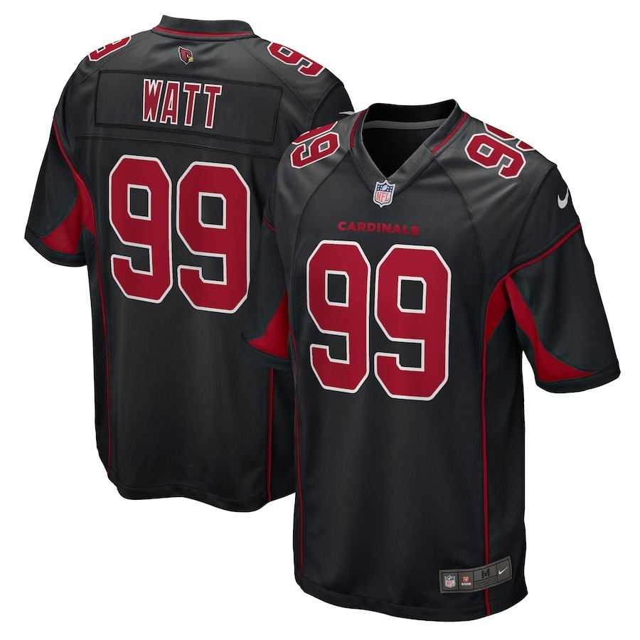 Men's Arizona Cardinals J.J. Watt Nike Black 2nd Alternate Game Jersey - Jersey