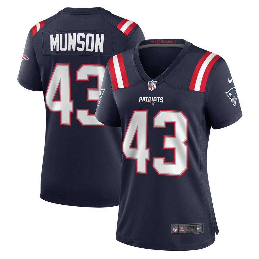 Women's New England Patriots Calvin Munson Nike Navy Home Game Player Jersey - Jersey