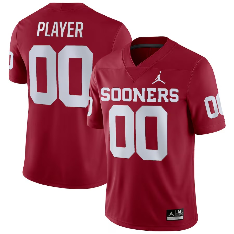 Oklahoma Sooners Jordan Brand Pick-A-Player NIL Replica Football Jersey - Crimson - Jersey