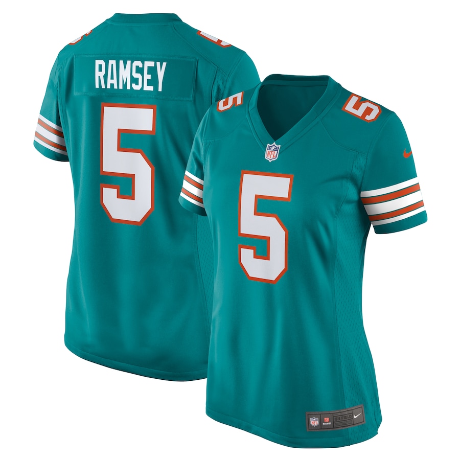 Women's Miami Dolphins Jalen Ramsey Nike Aqua Alternate Game Jersey - Jersey