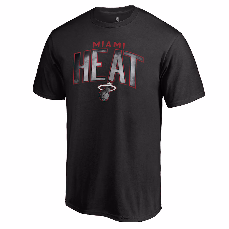 Men's Miami Heat Black Arch Smoke T-Shirt - Jersey