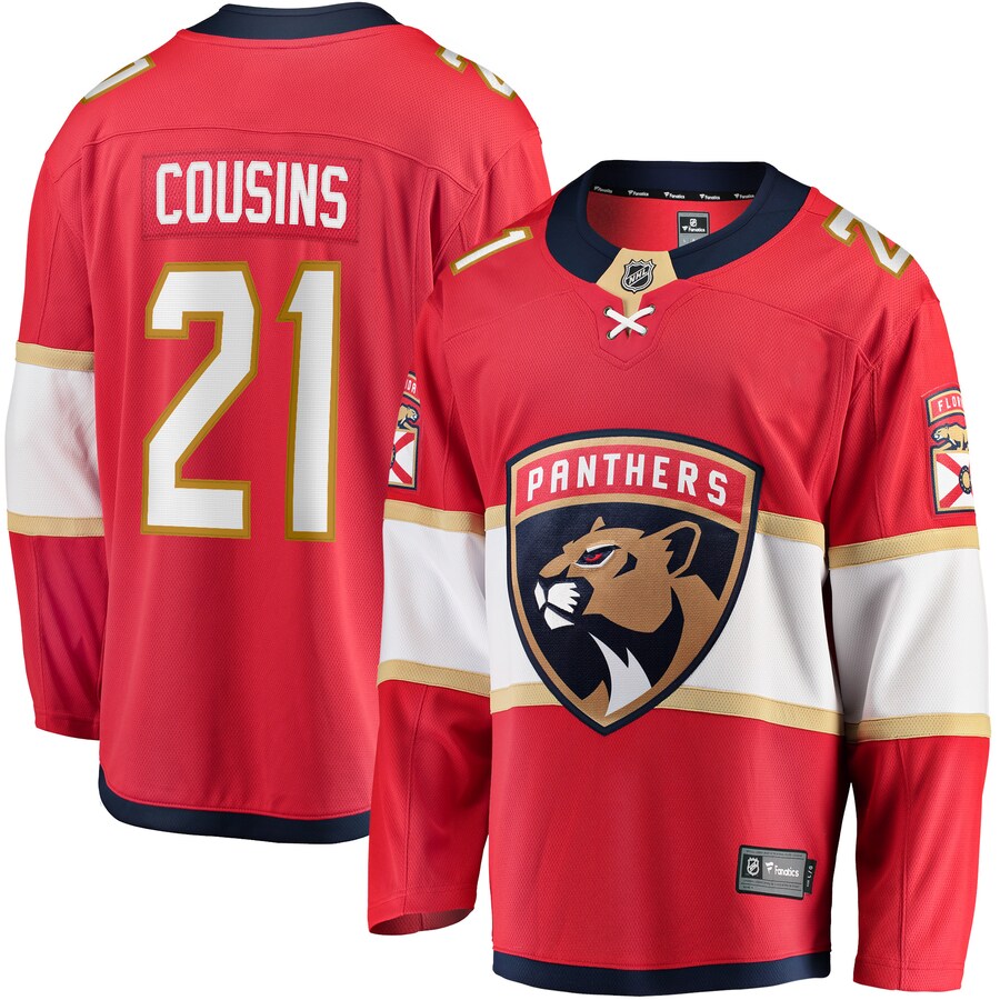 Men's Florida Panthers Nick Cousins Fanatics Branded Red Home Breakaway Player Jersey - Jersey