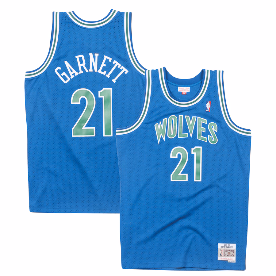 Men's Minnesota Timberwolves Kevin Garnett Mitchell & Ness Blue Big & Tall Hardwood Classics 2003/04 Swingman Jersey - Jersey