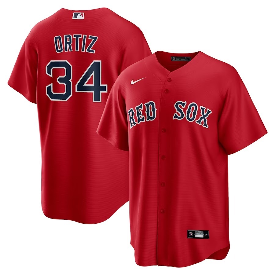 Men's Boston Red Sox David Ortiz Nike Red Alternate Replica Player Jersey - Jersey
