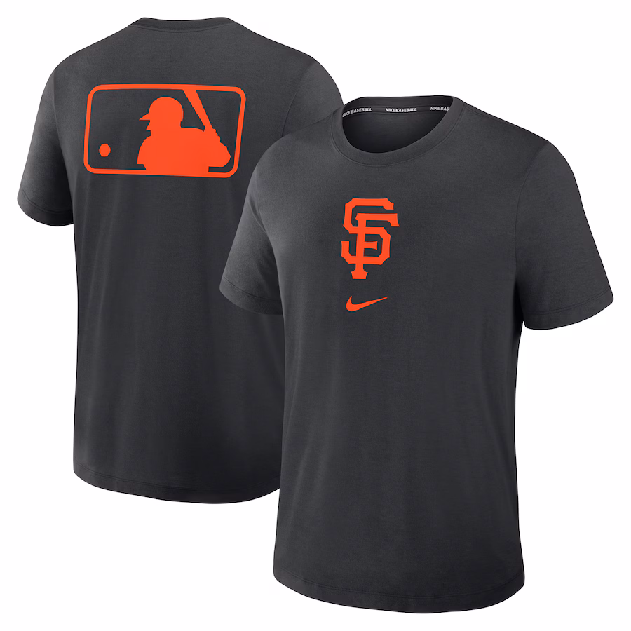 Men's San Francisco Giants Nike Black Authentic Collection Early Work Tri-Blend Performance T-Shirt - Jersey
