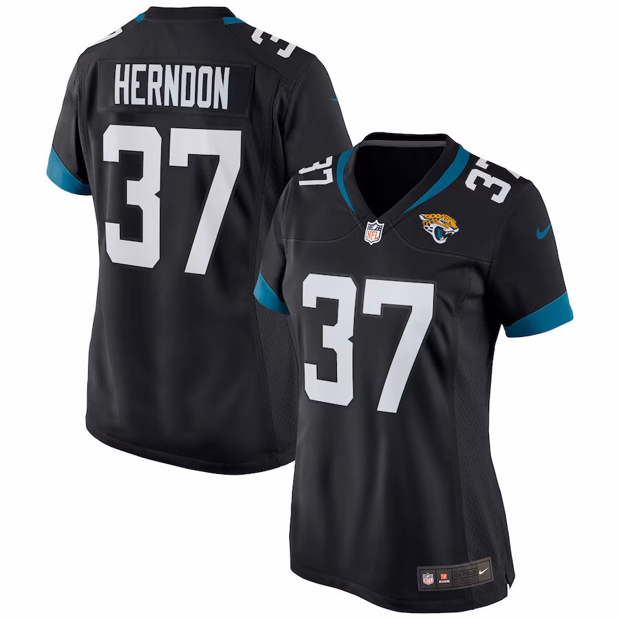 Women's Jacksonville Jaguars Tre Herndon Nike Black Game Jersey - Jersey