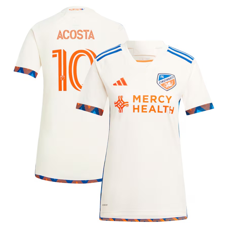Women's FC Cincinnati Luciano Acosta adidas White 2024 The Canvas Kit Replica Player Jersey - Jersey