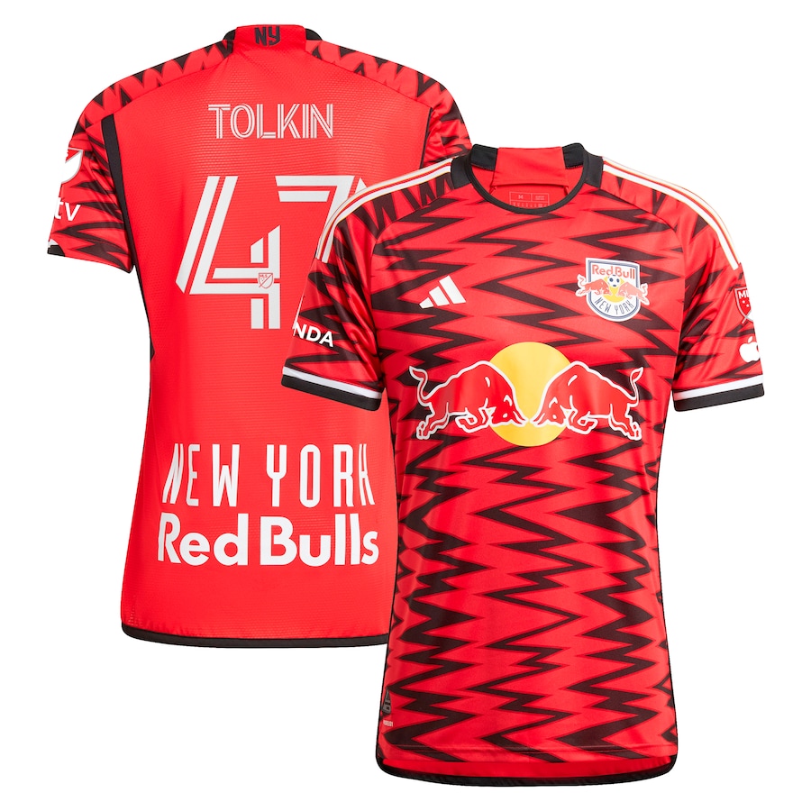 Men's New York Red Bulls John Tolkin adidas Red 2024 Legacy Authentic Player Jersey - Jersey