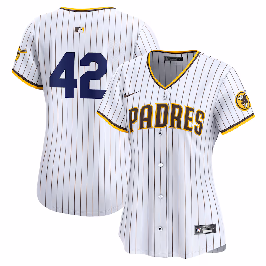 Women's San Diego Padres  Nike White 2024 Jackie Robinson Day Home Limited Jersey - Jersey