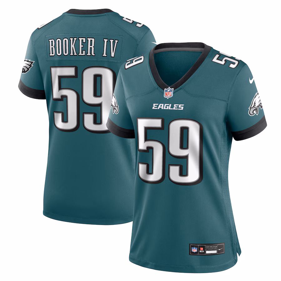 Women's Philadelphia Eagles Thomas Booker IV Nike Midnight Green Team Game Jersey - Jersey