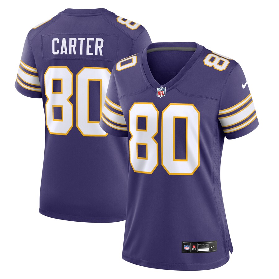 Women's Minnesota Vikings Cris Carter Nike Purple Classic Retired Player Game Jersey - Jersey