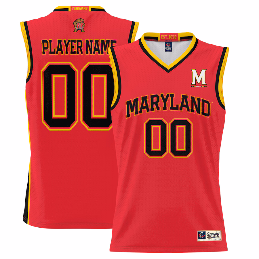 Maryland Terrapins GameDay Greats Youth NIL Pick-A-Player Lightweight Basketball Jersey - Red - Jersey