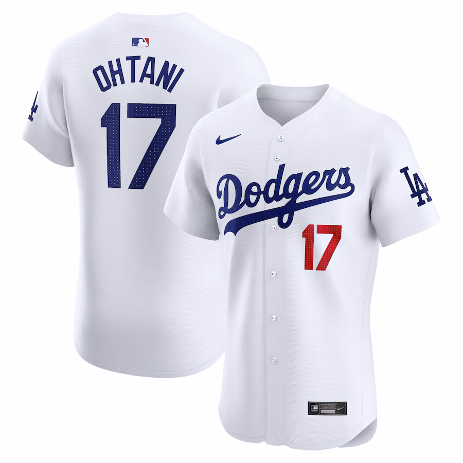 Men's Los Angeles Dodgers Shohei Ohtani Nike White Home Vapor Premier Elite Player Jersey - Jersey