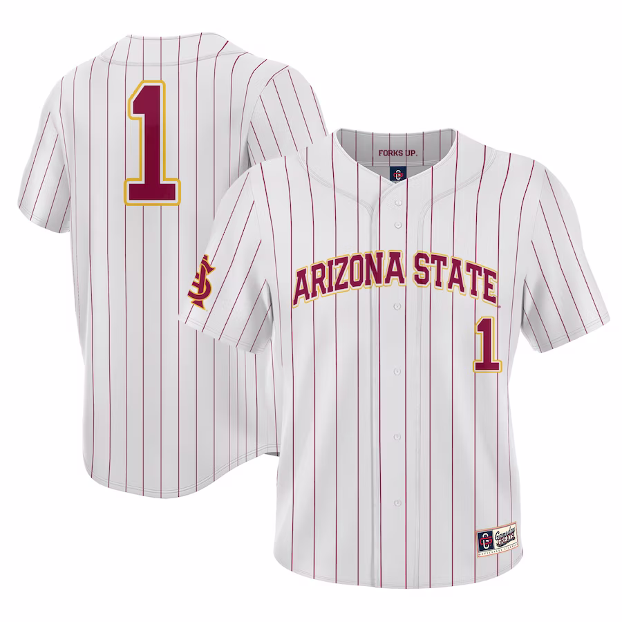 #1 Arizona State Sun Devils GameDay Greats Lightweight Baseball Jersey - White - Jersey