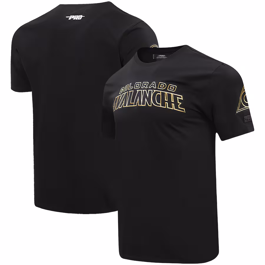 Men's Colorado Avalanche Pro Standard Black Wordmark T-Shirt - Jersey
