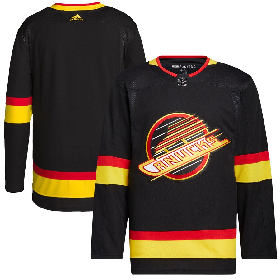 Men's Vancouver Canucks adidas Black Retro Primegreen Authentic Pro Blank Jersey - Jersey