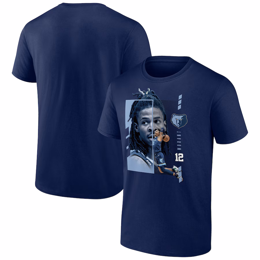 Men's Memphis Grizzlies Ja Morant Navy Jump Pass T-Shirt - Jersey